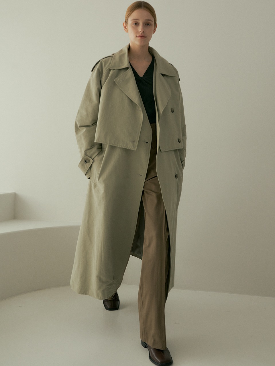 comos 731 two-way trench long jacket