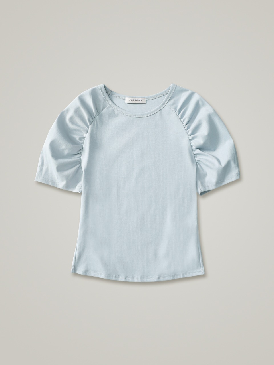 comos 876 raglan shirring T-shirt (sky blue)