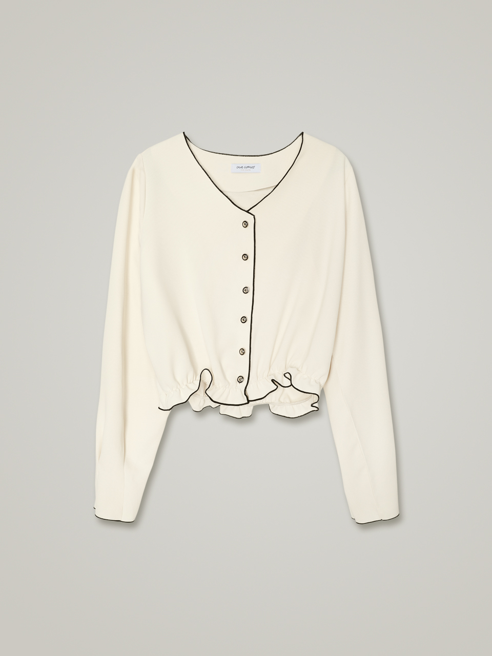 comos 936 tweed stitch blouse (cream)